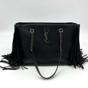 Saint Laurent Monogram Fringe Tote